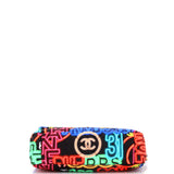 19 Flap Bag Quilted Graffiti Print Fabric Medium