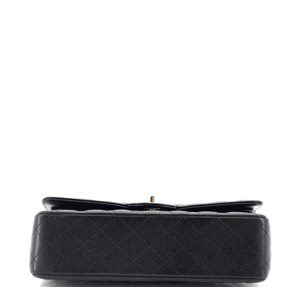 Classic Double Flap Bag Quilted Caviar Medium