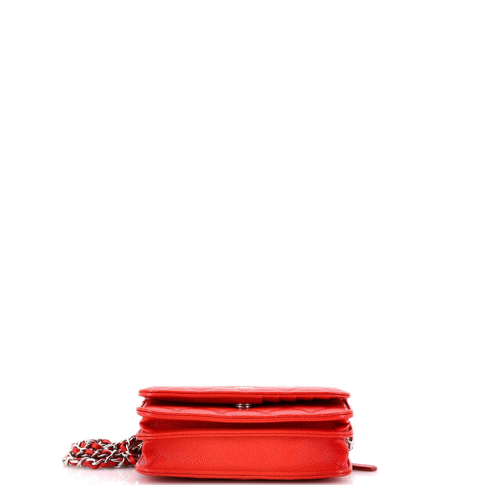 Wallet on Chain Quilted Caviar Mini