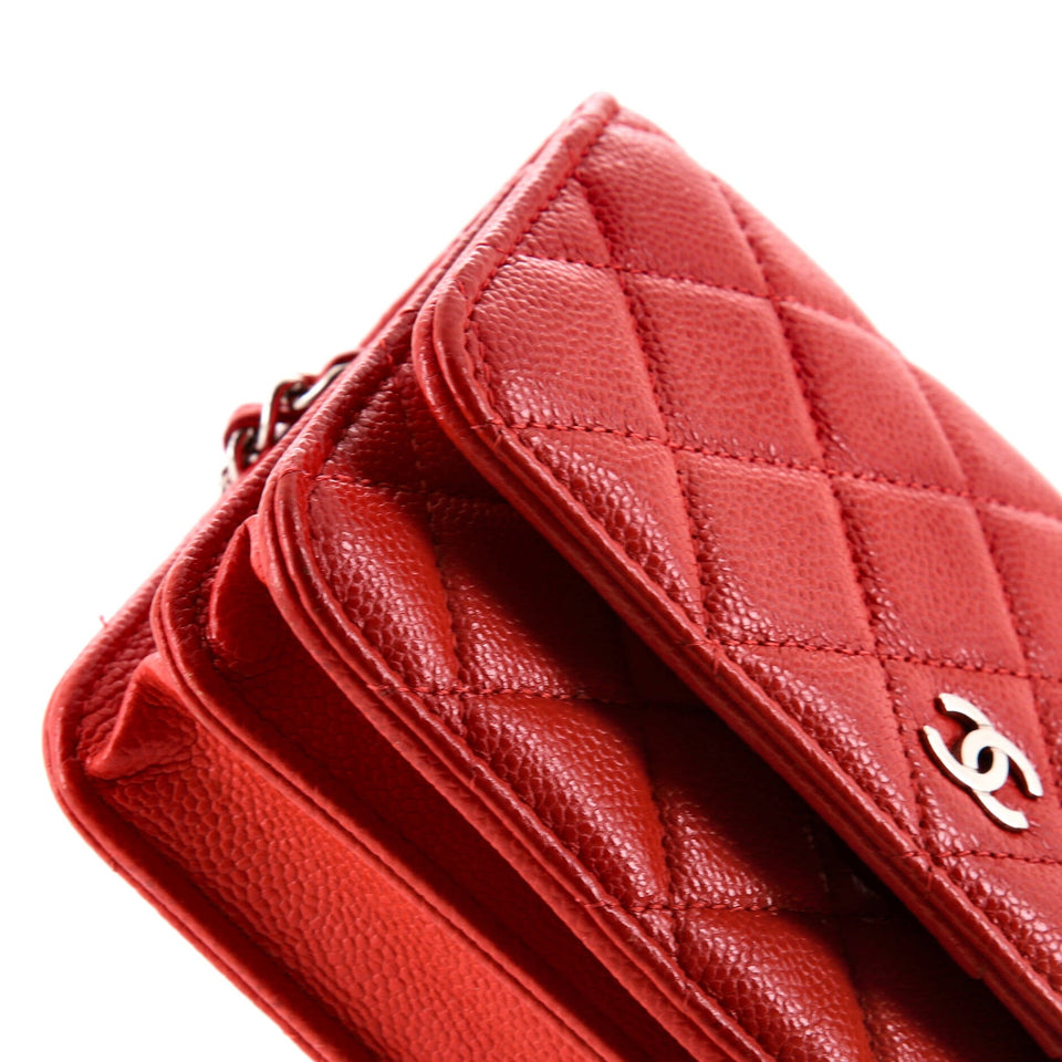 Wallet on Chain Quilted Caviar Mini