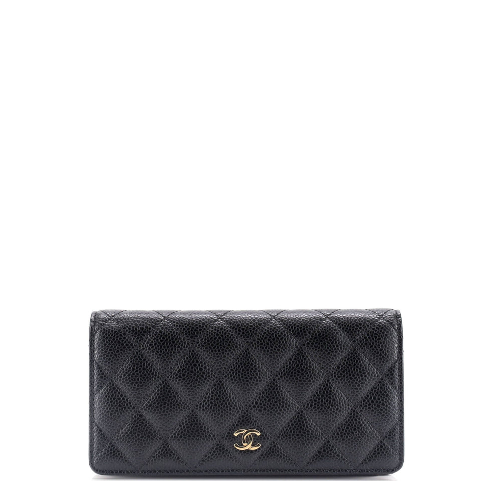 L-Yen Wallet Quilted Caviar