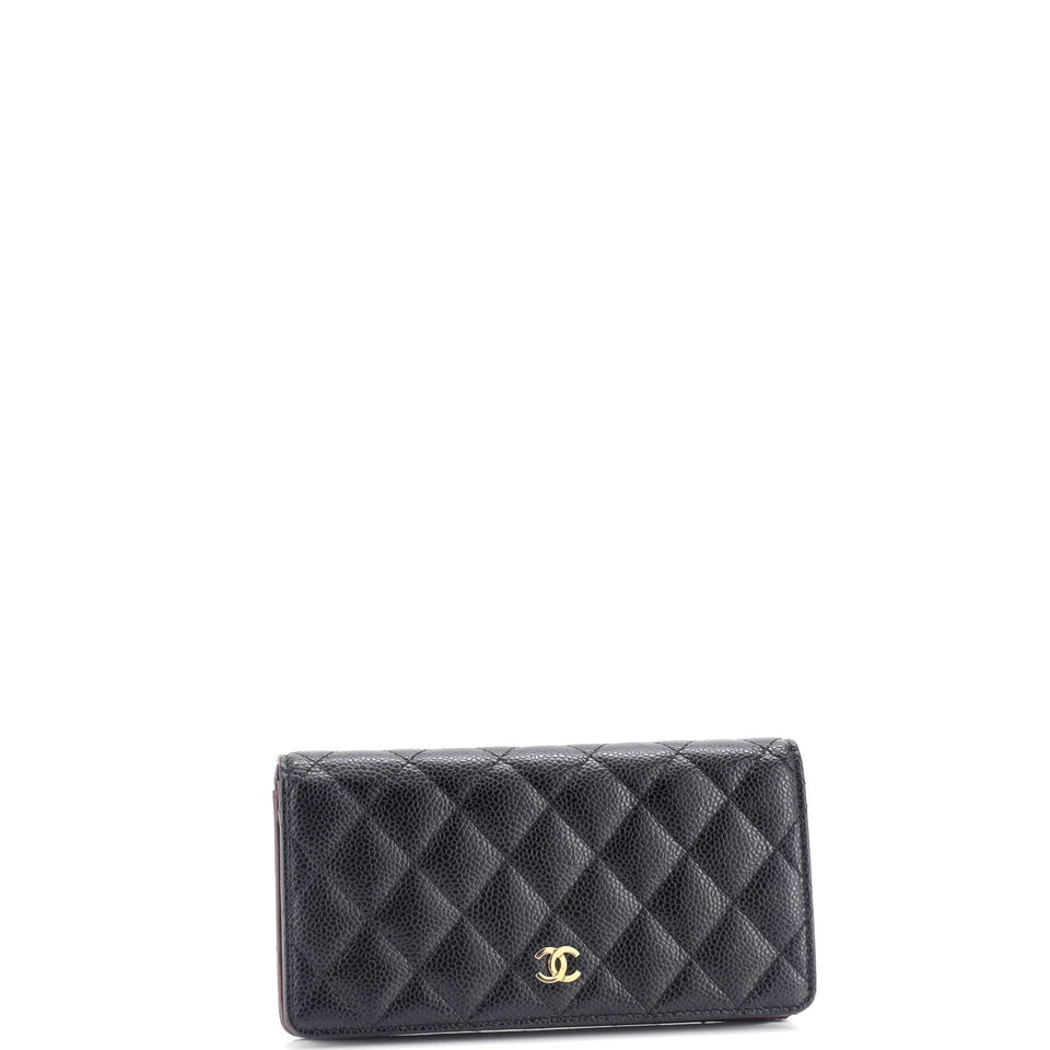 L-Yen Wallet Quilted Caviar