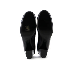 Women's CC Cap Toe Double Strap Mary Jane Pumps Leather with Grosgrain