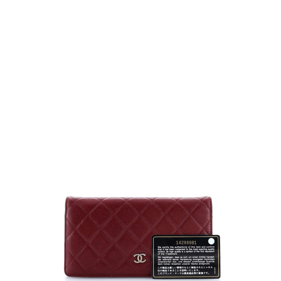 L-Yen Wallet Quilted Caviar
