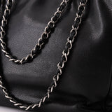 Timeless Front Zip Pocket Tote Soft Caviar Medium