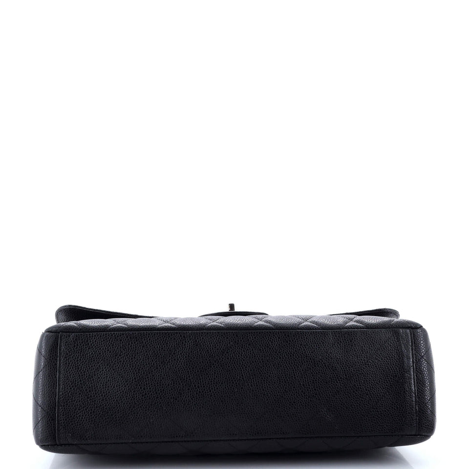 Classic Single Flap Bag Quilted Caviar Maxi
