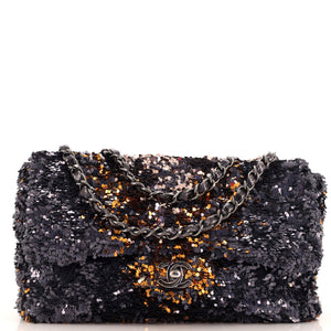 CHANEL CC Chain Flap Bag Sequins Medium