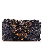 CHANEL CC Chain Flap Bag Sequins Medium