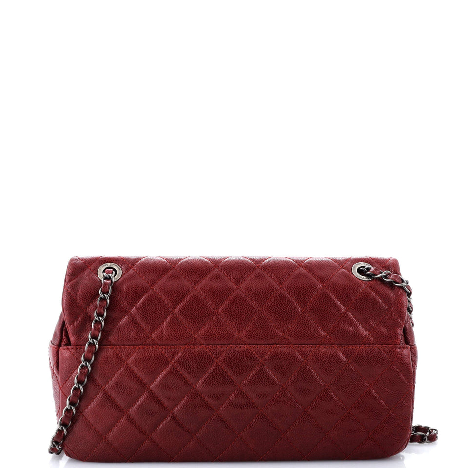 Easy Flap Bag Quilted Caviar Jumbo