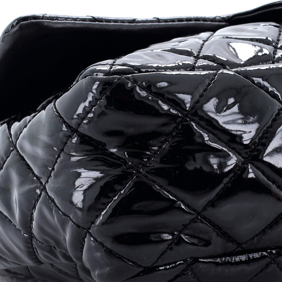 Classic Single Flap Bag Quilted Patent Jumbo
