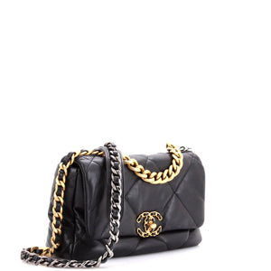 19 Flap Bag Quilted Leather Medium