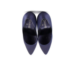 Women's Pointed Toe Pumps Satin and Lucite