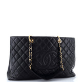 Grand Shopping Tote Quilted Caviar XL