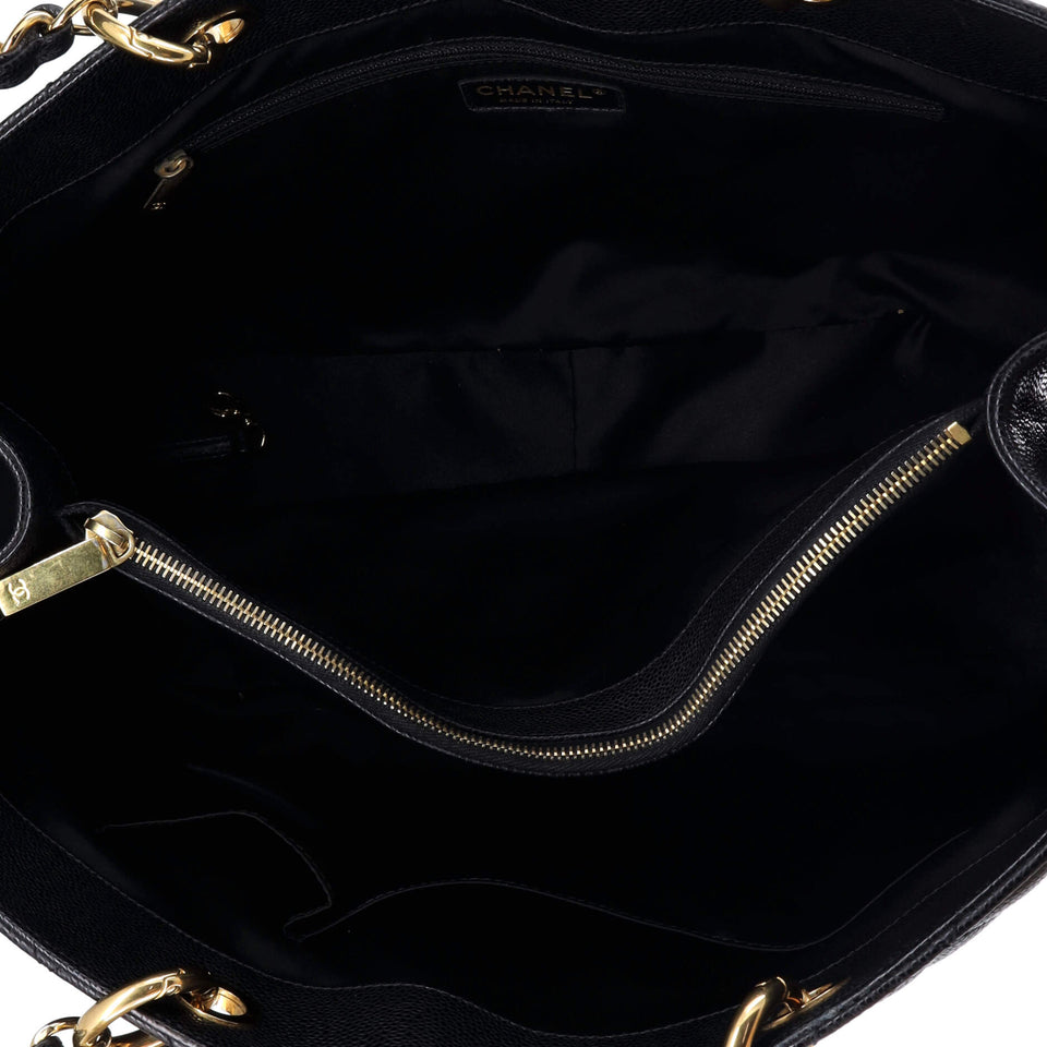 Grand Shopping Tote Quilted Caviar XL