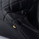 Grand Shopping Tote Quilted Caviar XL