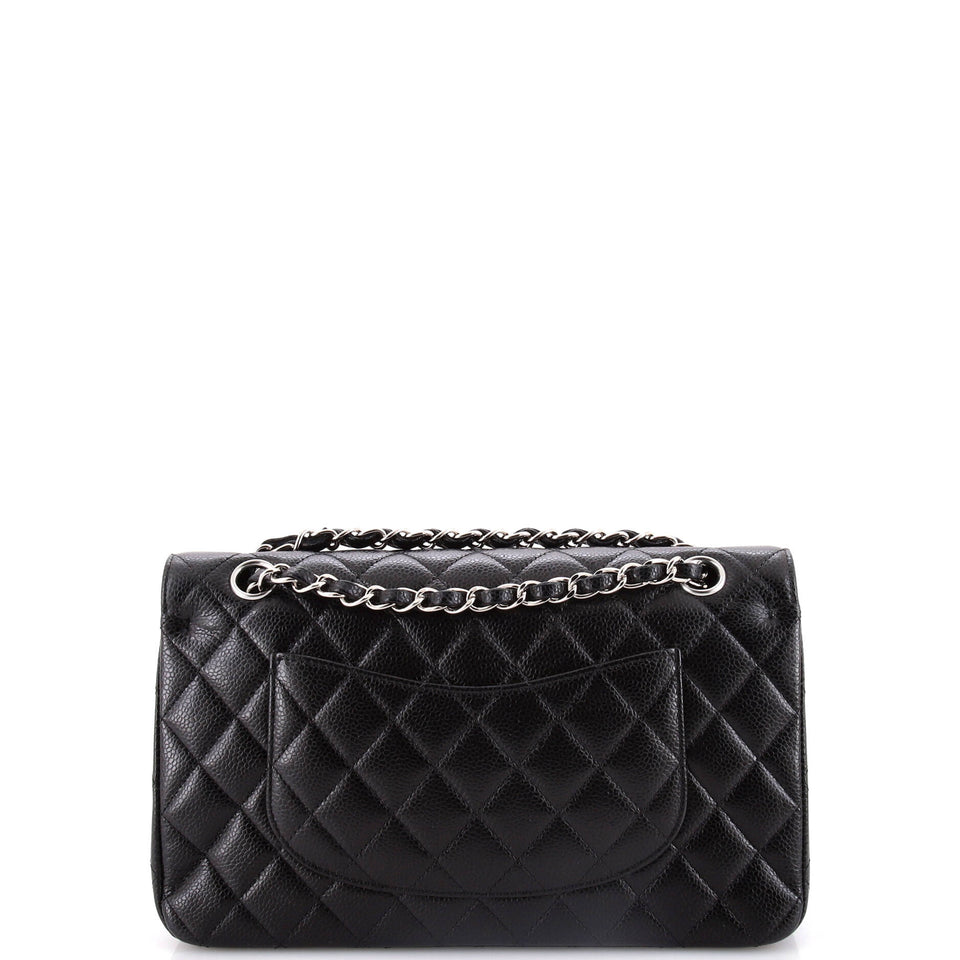 Classic Double Flap Bag Quilted Caviar Medium