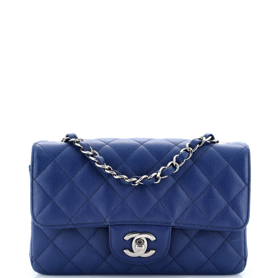 Classic Single Flap Bag Quilted Caviar Mini