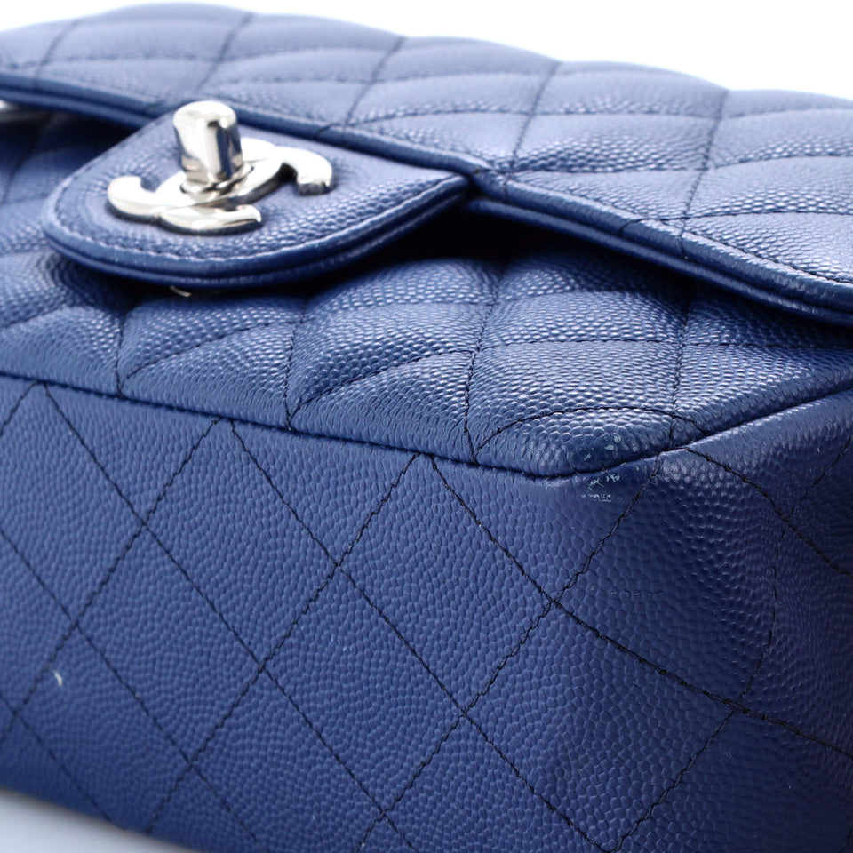 Classic Single Flap Bag Quilted Caviar Mini