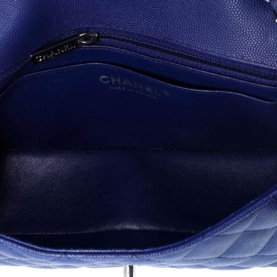 Classic Single Flap Bag Quilted Caviar Mini