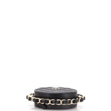 Frame Chain Around Round Clutch with Chain Quilted Lambskin Mini