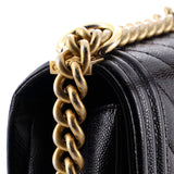 Boy Flap Bag Chevron Caviar New Medium