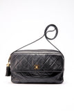 Chanel Quilted Black Camera Crossbody Bag