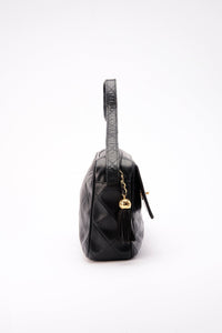 Chanel Quilted Black Camera Crossbody Bag