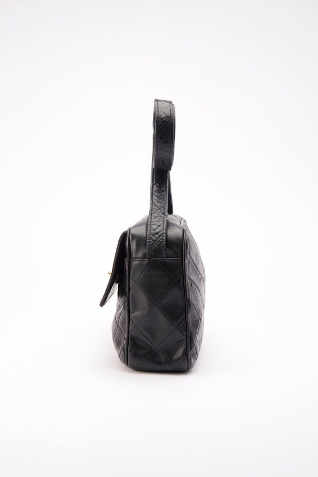 Chanel Quilted Black Camera Crossbody Bag