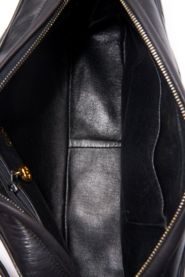 Chanel Quilted Black Camera Crossbody Bag