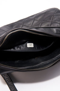 Chanel Quilted Black Camera Crossbody Bag