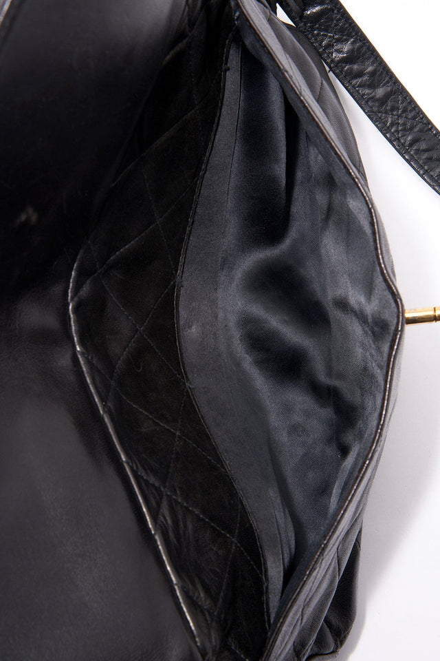 Chanel Quilted Black Camera Crossbody Bag