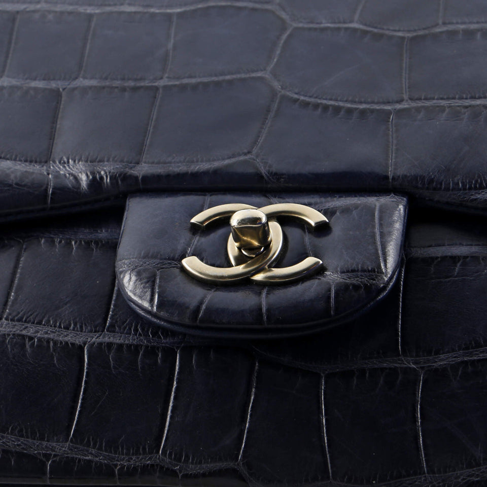 Classic Single Flap Bag Alligator Jumbo