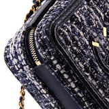 Filigree Vanity Case Quilted Tweed with Snakeskin Small