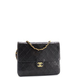 Vintage Clutch with Chain Quilted Leather Small