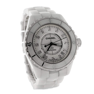 J12 Automatic Watch Ceramic and Stainless Steel with Diamond Markers 38