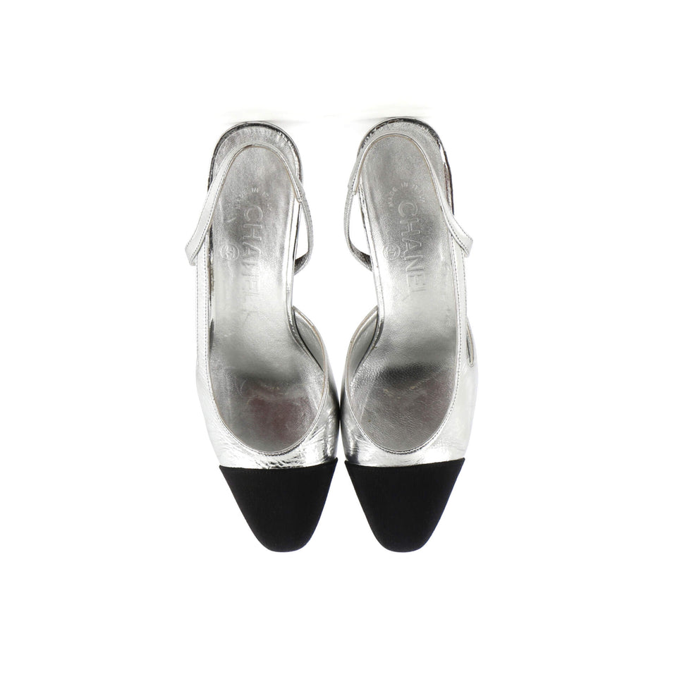 Women’s Cap Toe Slingback Pumps Leather