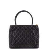 Medallion Tote Quilted Caviar