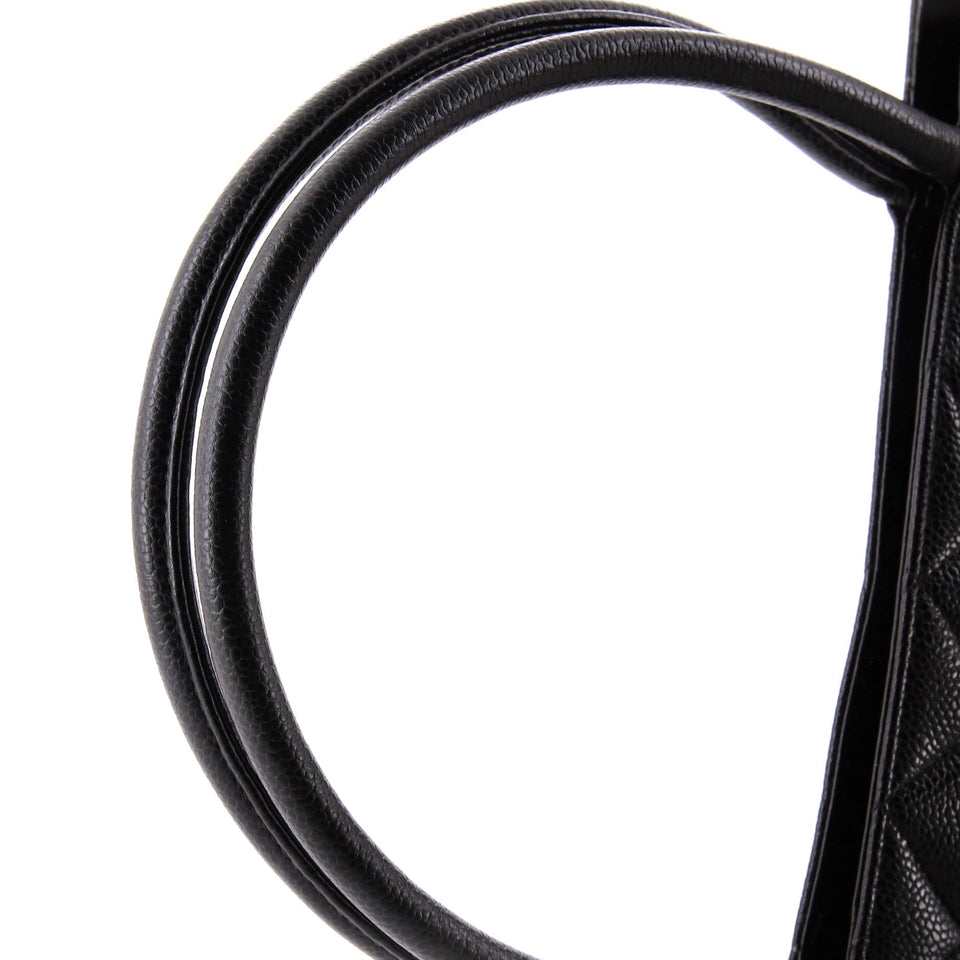 Medallion Tote Quilted Caviar