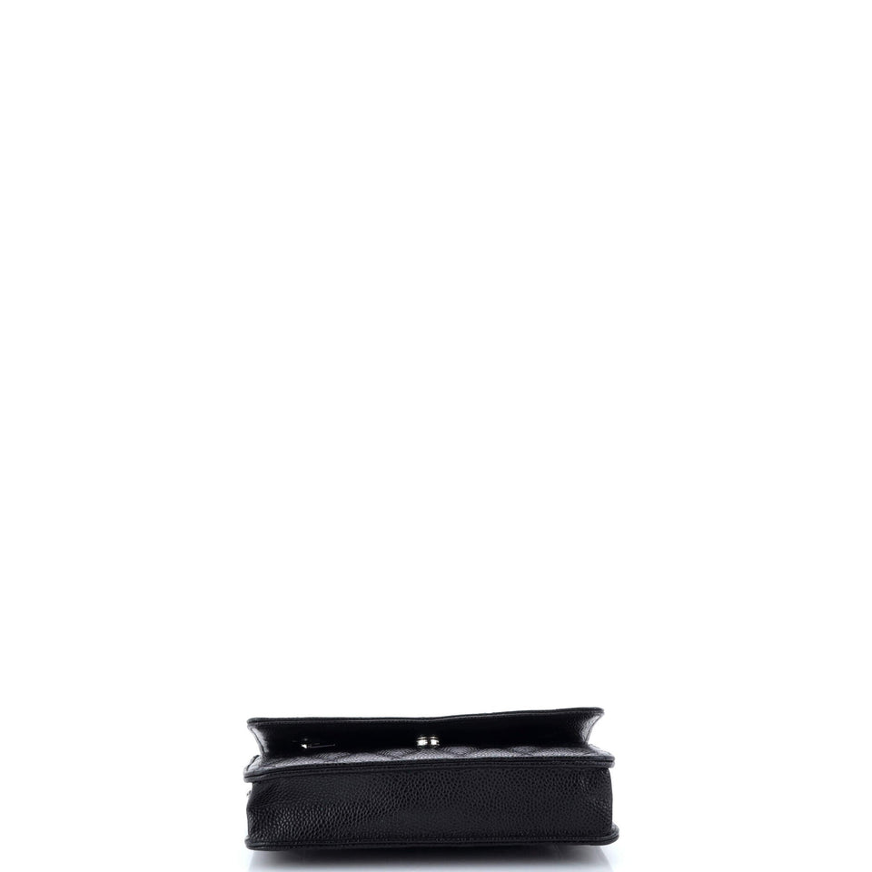 Wallet on Chain Quilted Caviar