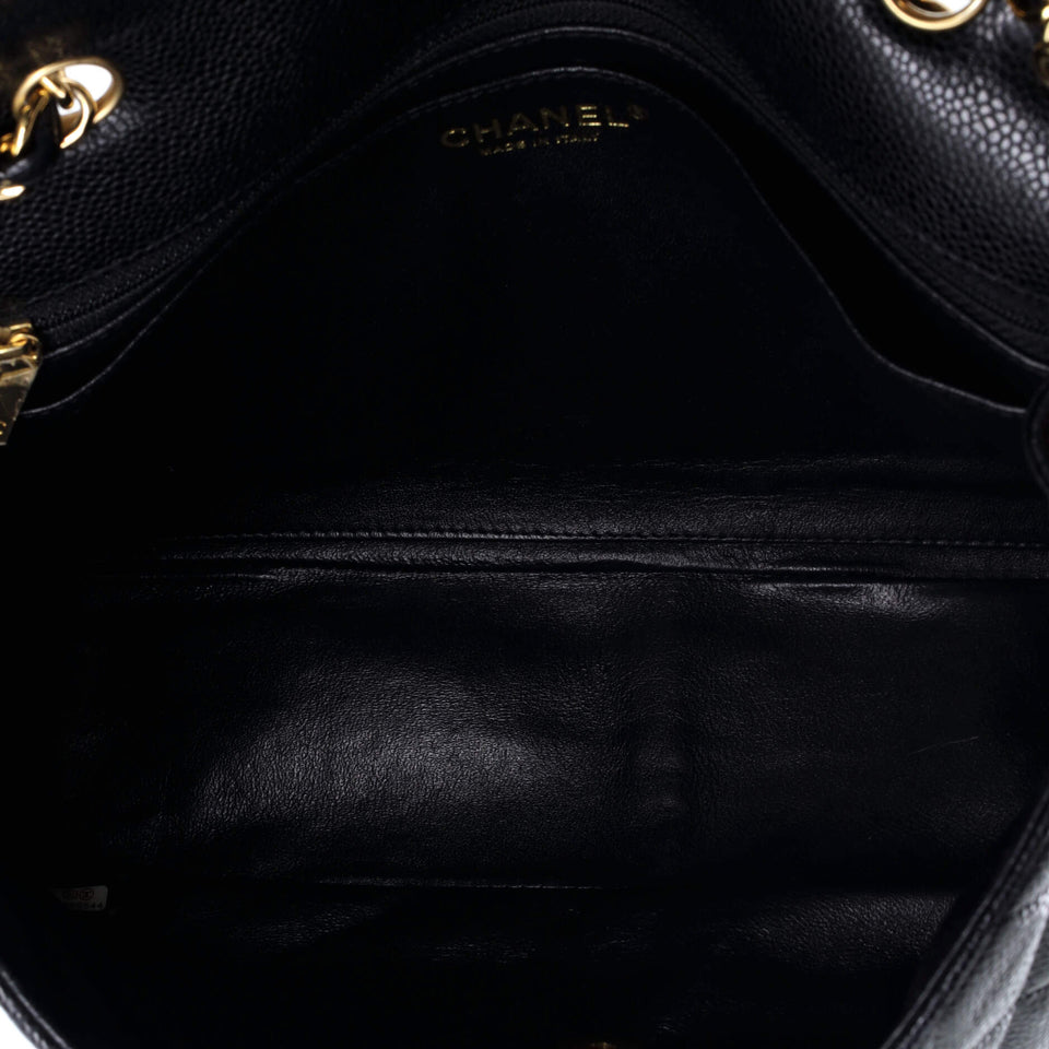 Classic Single Flap Bag Quilted Caviar Jumbo