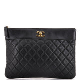 Mademoiselle Vintage O Case Clutch Quilted Sheepskin Medium
