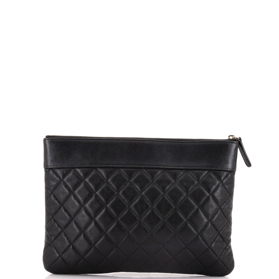 Mademoiselle Vintage O Case Clutch Quilted Sheepskin Medium