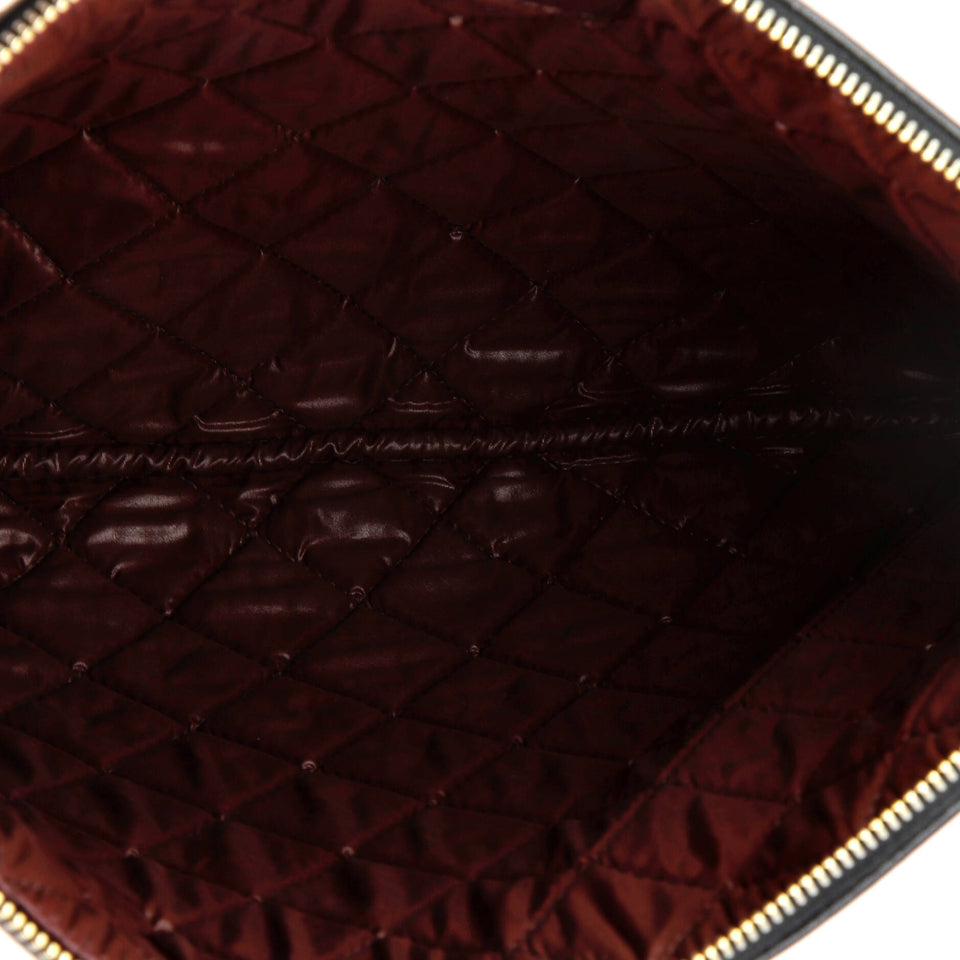 Mademoiselle Vintage O Case Clutch Quilted Sheepskin Medium