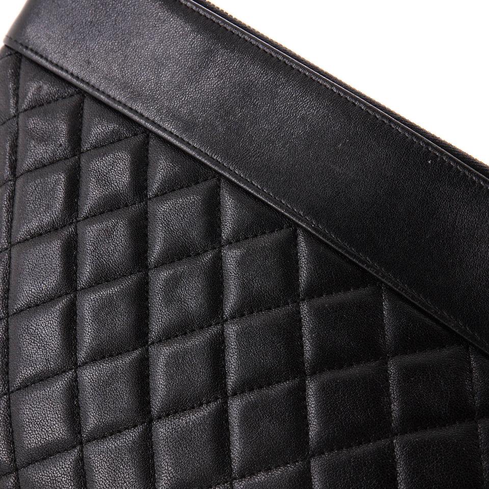 Mademoiselle Vintage O Case Clutch Quilted Sheepskin Medium