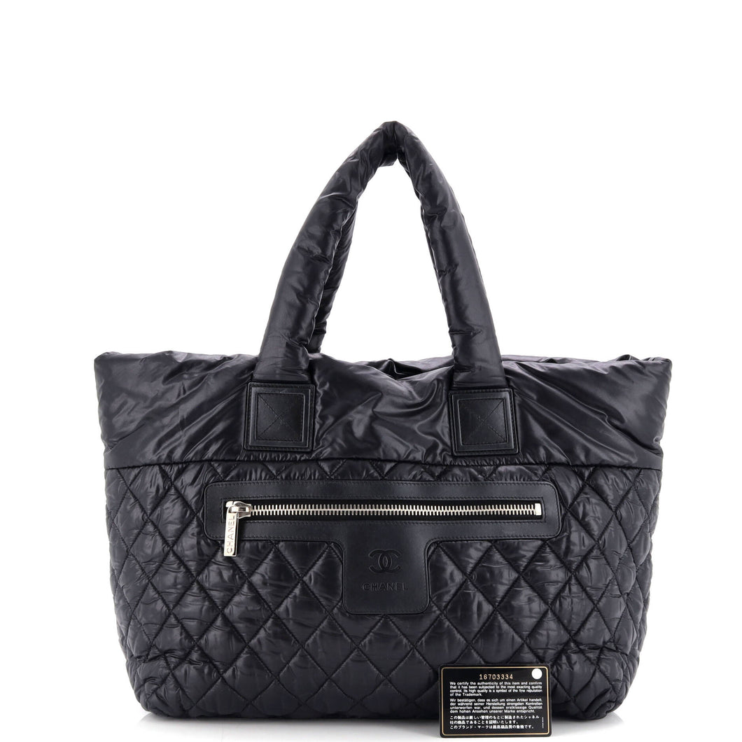 Coco Cocoon Zipped Tote Quilted Nylon Large