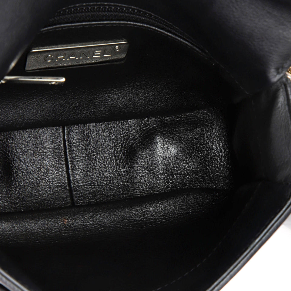 Two Tone Envelope Flap Bag Quilted Calfskin Small