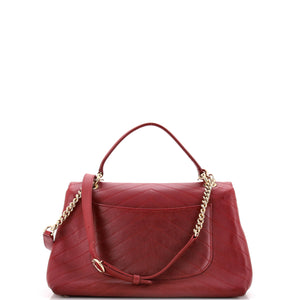 Chevron Chic Top Handle Bag Chevron Calfskin Medium