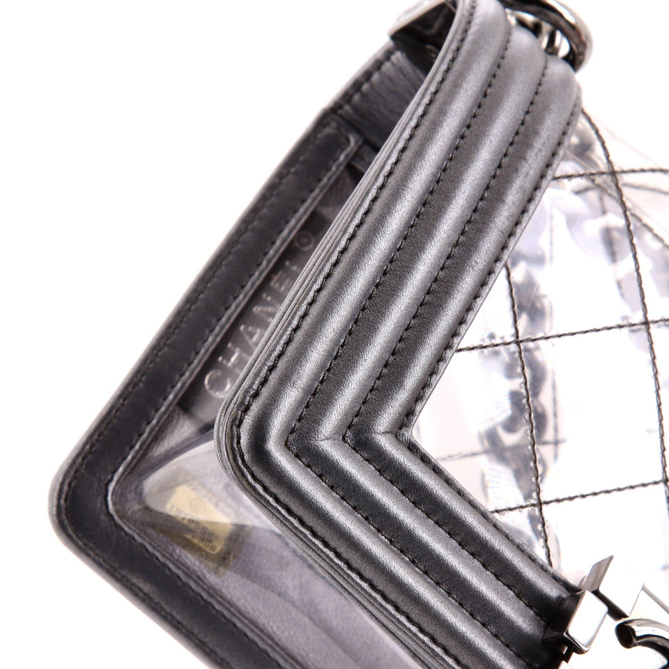 Boy Flap Bag Quilted PVC and Calfskin Small