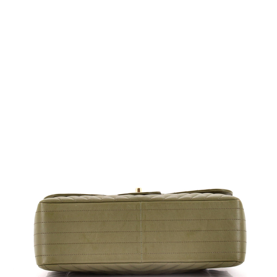 Classic Double Flap Bag Chevron Lambskin Jumbo