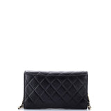Wallet on Short Chain Quilted Lambskin